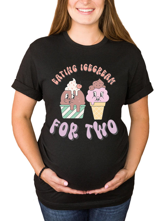 Eating Icecream For Two Maternity Shirt