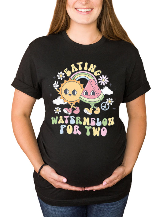 Eating Watermelon For Two Maternity Shirt