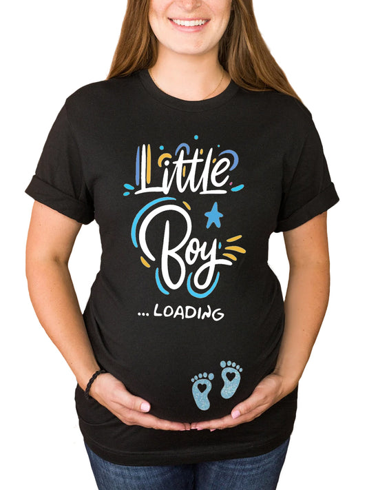 Little Boy Loading Funny Announcement Maternity Shirt