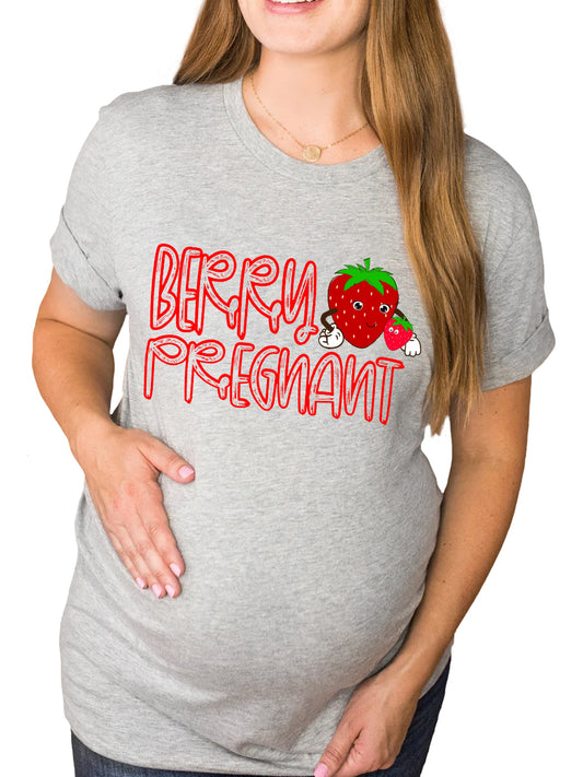 Berry Pregnant Maternity Shirt