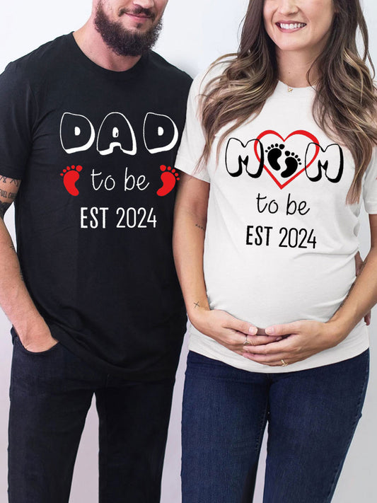 Mom To Be Est. 2024 Couple Shirt/Sweatshirt